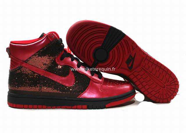 Bon Rouge Nike Dunk Pour Les Femmes